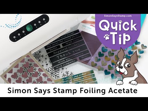 Simon Says Stamp Falling Snowflakes Acetate Foil Transfer Sheets 1006ssa Festive Fun Quick Tip: Add WOW with Acetate Sheets!