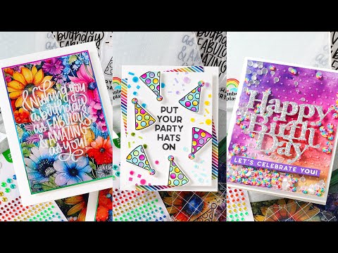 Rainbow Splash Embossing Folder Swiss Dots rsef2