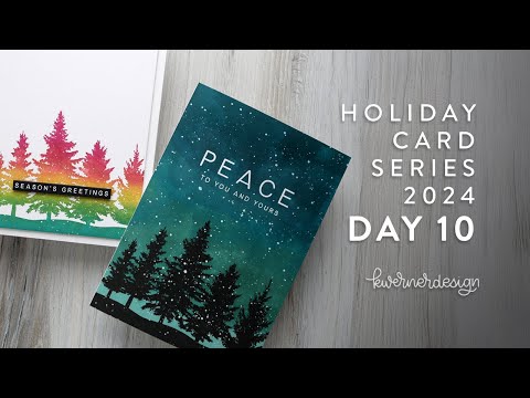 CZ Design Stamps and Dies Peaceful Trees set854pt
