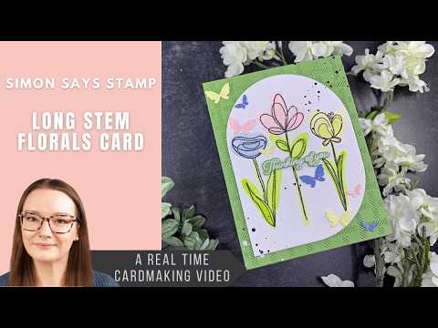 Simon Says Stamp Long Stem Florals Wafer Dies 1591sdc Simple Watercolor w Dye Inks | Simon Says Stamp Amy Rysavy