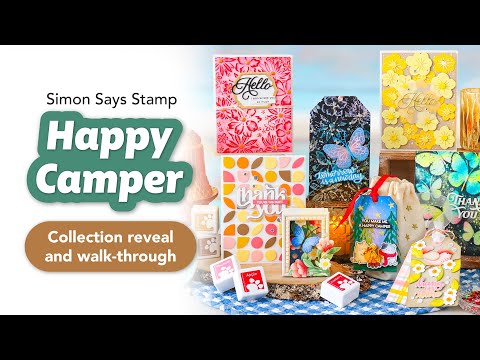 Simon Says Stamp Happy Camper Collection I Want It All Embossing Folders set1036ef *