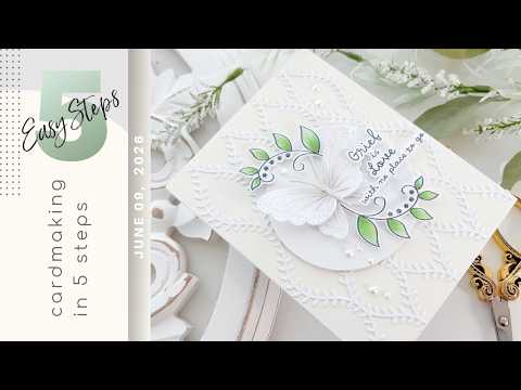 Simon Says Stamp Dewpierce Butterfly Wafer Dies s1127 Always There Quiet & Sophisticated: Soft Texture Sympathy Card Tutorial | Simon Says Stamp Always There Release Tina Smith