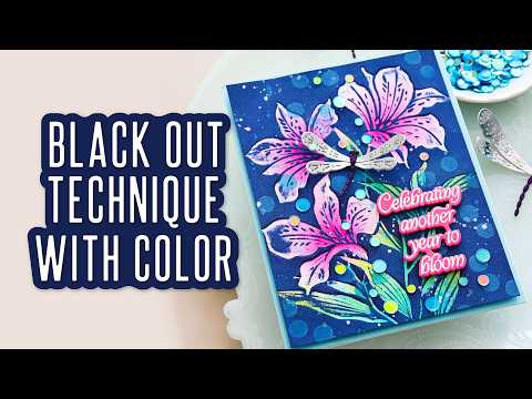 Simon Says Stamp Dewpierce Dragonfly Duo Wafer Dies s1125 Every Happiness Nina-Marie Trapani Embossing Folder Blackout Technique with Color + Blog Hop