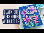 Simon Says Stamp Dewpierce Dragonfly Duo Wafer Dies s1125 Every Happiness Nina-Marie Trapani Embossing Folder Blackout Technique with Color + Blog Hop