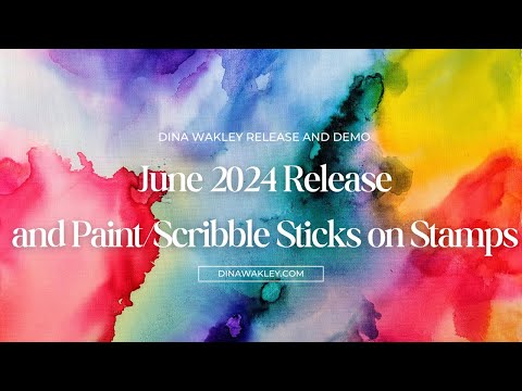Dina Wakley Mushy Dots Media Stencil Ranger mds83092 Demo Video