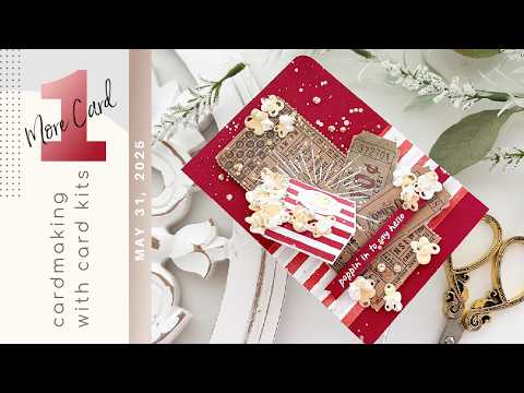 Simon Says Stamp 3D Box and Popcorn Wafer Dies 1698sd A 5-STEP Cardmaking FORMULA Simon Says Stamp June 2026 Card Kit Step Right Up Tina Smith