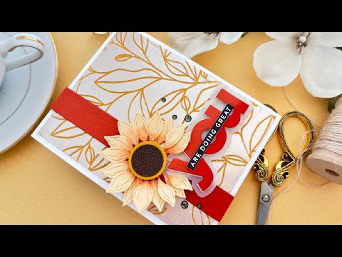 Simon Says Stamp Autumn Sunflower Wafer Dies s967 Sweet Wishes