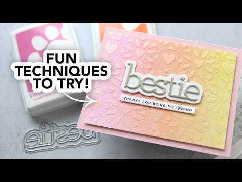 Simon Says Stencil Heart Blooms ssst221733 Sweetheart Cathy Zielske Bestie Tutorial