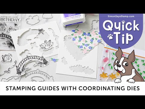 Simon Says Stamps and Dies Happy Bee Day set1256hb Shine On Quick Tip Create a Stamping Guide with Coordinating Dies!