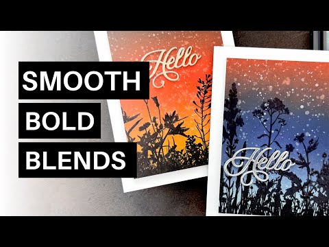 Simon Says Stamp Nuvelli Script Hello Wafer Dies s1035 Happy Camper SEAMLESS BLENDING with Distress Oxides Inks for DRAMATIC Backgrounds Amy Rysavy