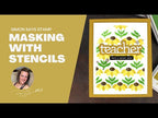 Simon Says Stamp Set of 3 Stencils Layered Sunflowers ssst221697 Just A Note