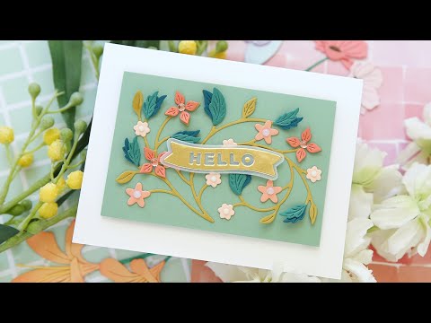 Honey Bee Back To Basics Gem Stickers hbgs-028 Intricate Floral Greeting Card Video