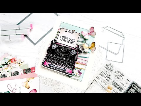 Simon Says Stamps and Dies Slider Camera and Typewriter