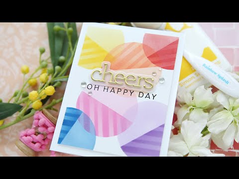 Rainbow Splash Stencil Candy Stripes rss100 Splendor
