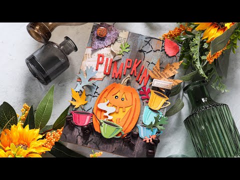 Dina Wakley Ranger WHITE 1OZ Media Acrylic Paint MDQ54122 Pumpkin Spice Project Video