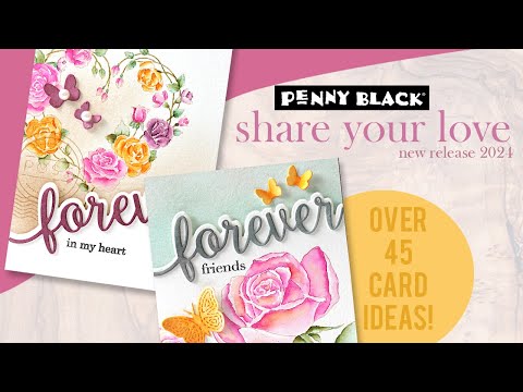 Penny Black Heart Shine Stick and Shine Sheets 15-014 video