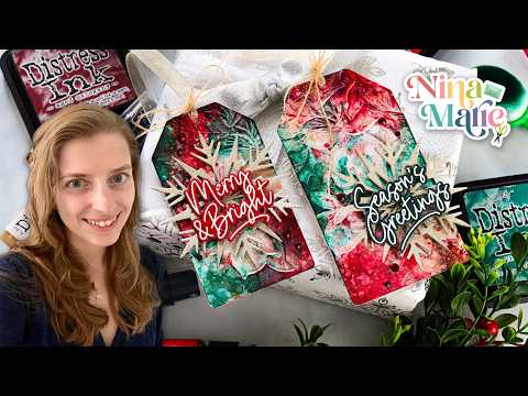 Tim Holtz Rustic Wilderness Distress Spritz tdu86420 Christmas Tags Video