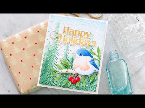 Simon Says Stamp Embossing Folder Textured Pine Trees sf351 Season of Wonder