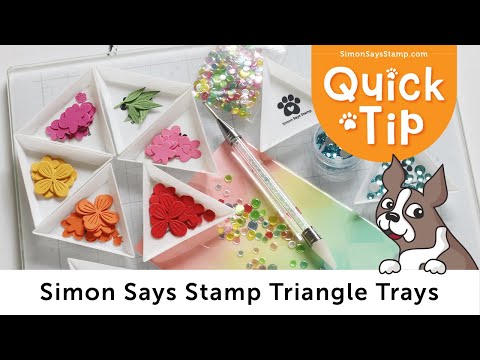 Simon Says Stamp Set of 4 TRIANGLE TRAYS st0085