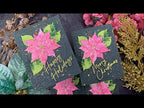 Tim Holtz Distress Cocktail Party Mica Stain Ranger Christmas Poinsettia Card Video