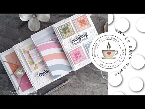 Simon Says Stamp Set of 2 Stencils Pinwheels ssst221702