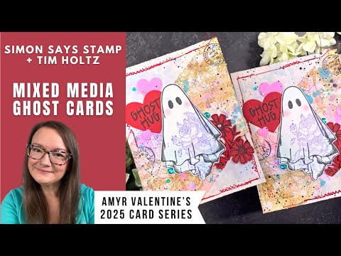 Tim Holtz 5 x 7 Translucent Ink Yupo Paper Ranger TAC49722 Ghost Valentine Card Video
