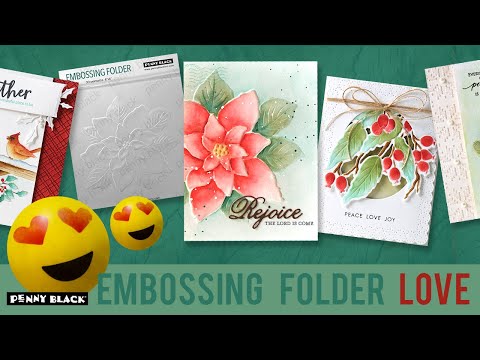 Penny Black 3D Berries Abound Stencils, Embossing Folder, and Cut Out Die Set video