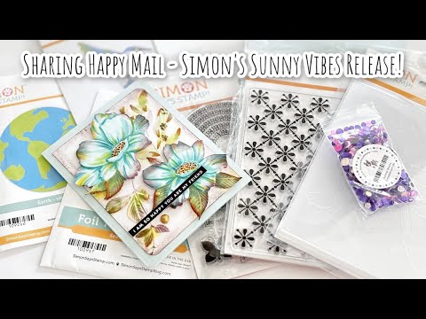 Simon Says Stamp Embossing Folder and Cutting Dies Brilliant Hibiscus sfd395 Sunny Vibes
