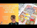 Simon Says Stamp Made to Flourish Wafer Dies 1738sdc Tina Smith Instantly Add Interest to Your Cards with This Grid Trick!