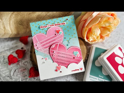 CZ Design Wafer Dies Noted Heart czd226c Smitten