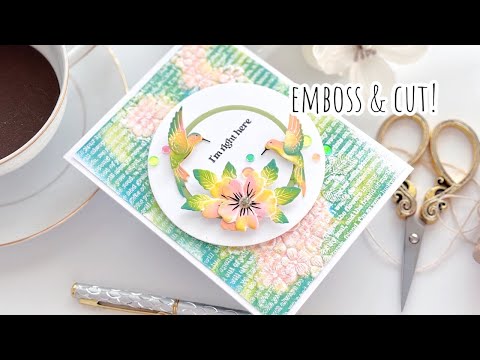 Simon Says Stamp Embossing Folder and Cutting Die Tumbling Flowers sfd405 Cheering for You