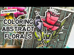 Tim Holtz Abstract Florals Stamps with Simon Says Stamp Dies Bundle setaf24