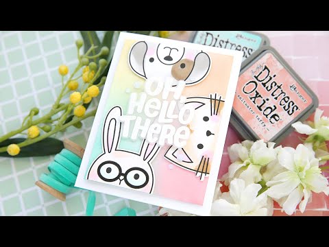 Tim Holtz Distress Mini Ink Pad Dried Marigold Ranger TDP39921 Blended Background Card Video