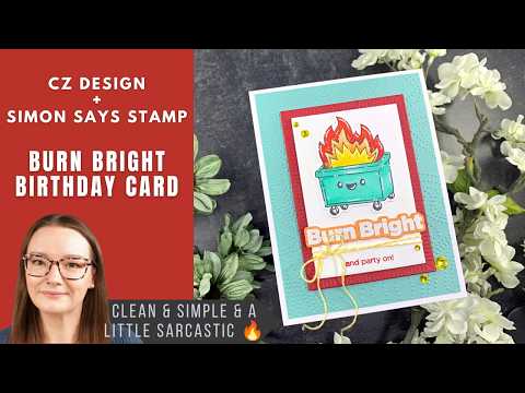 Simon Says Stamp Embossing Folder Dotty Contour sf530 Shine On Hot Mess Card | CZ Design + Simon Says Stamp Amy Rysavy