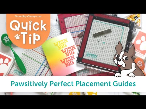 Simon Says Stamp Pawsitively Perfect Placement Guides A2 Mat and Transparency st0129