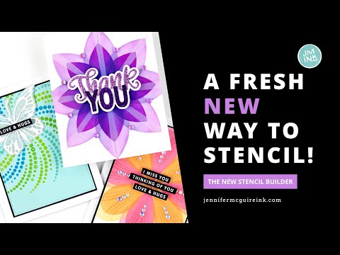 Gina K Designs Rays Stencil Builder gkdst78 video idea
