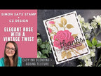 Simon Says Stamp Set of 4 Stencils Elegant Rose 1090st You Are My Favorite