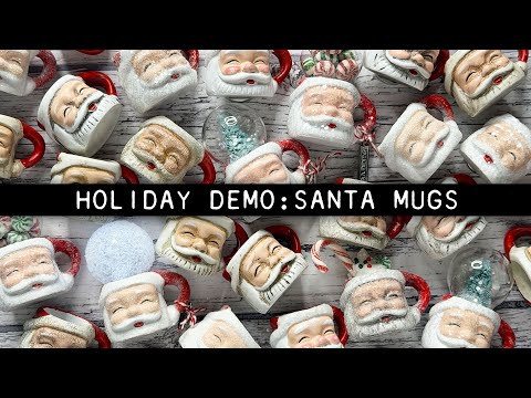 Tim Holtz Flip Top Distress Paint Picket Fence Ranger TDF53170 Santa Mugs Video