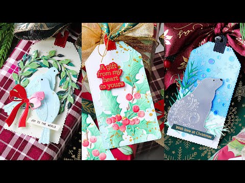 CZ Design Stamps and Dies Tag Greetings set1116tg DieCember