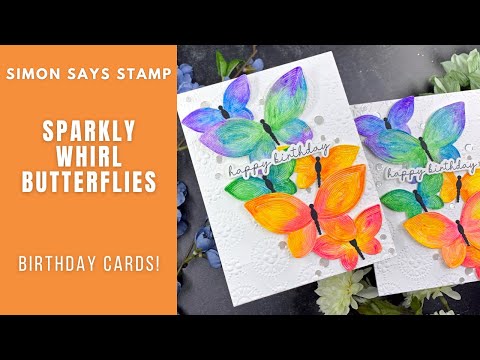 Simon Says Stamp Whirl Butterflies Wafer Dies s863 Celebrate