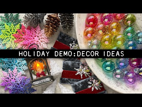 Tim Holtz Alcohol Ink Spectrum Bright 8 Pack Kit Ranger tak79385 Holiday Decor Ideas Video
