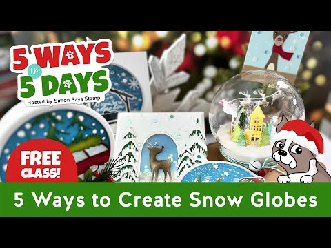 Trinity Stamps Snowglobe Card Die Set tmd-177 Snow Globe Projects Video