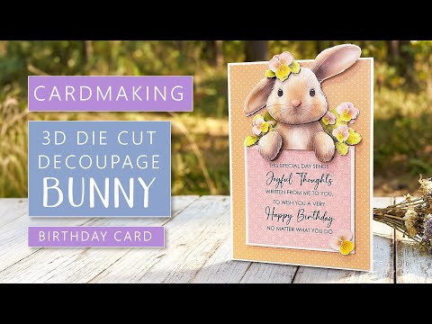Katy Sue Designs Bunny Kisses and Fluffy Tails Die Cut Decoupage 11-dcd745 bunny