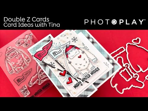 PhotoPlay Yeti For Winter Clear Stamps yfw4804 Warm Wishes Card Video