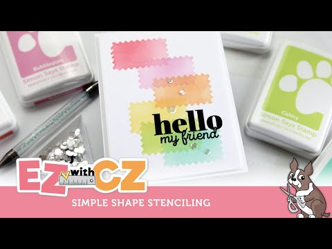 Simon Says Stamp Stencils and 5 Masks Modern Postage Stamp Edges And Rectangles ssst221675c