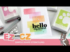 Simon Says Stamp Stencils and 5 Masks Modern Postage Stamp Edges And Rectangles ssst221675c