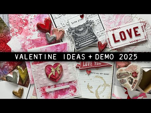Tim Holtz Distress Ink Pad Picked Raspberry Ranger TIM34995 Valentine Ideas Video