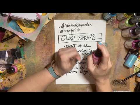 Dina Wakley Ranger Gilt Media Gloss Spray mdo74236 Demo Video