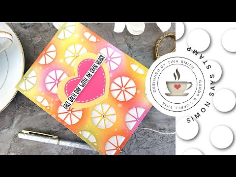 Simon Says Stamp Citrus Slice Background Die s844 Just A Note