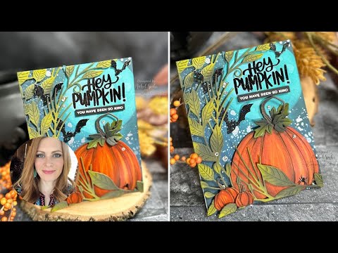 Tim Holtz Distress Oxide Ink Pad Peacock Feathers Ranger TDO56102 Autumn Pumpkin Card Video